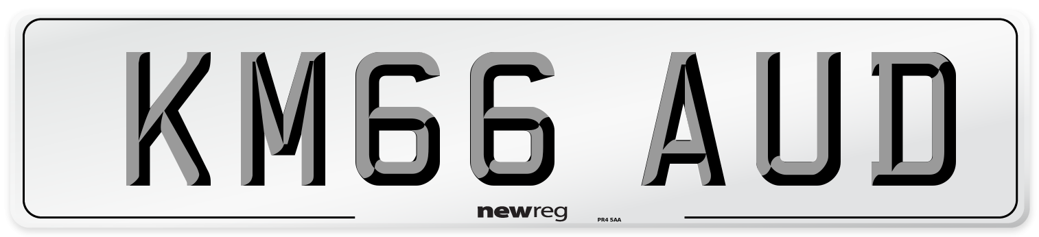 KM66 AUD Number Plate from New Reg
